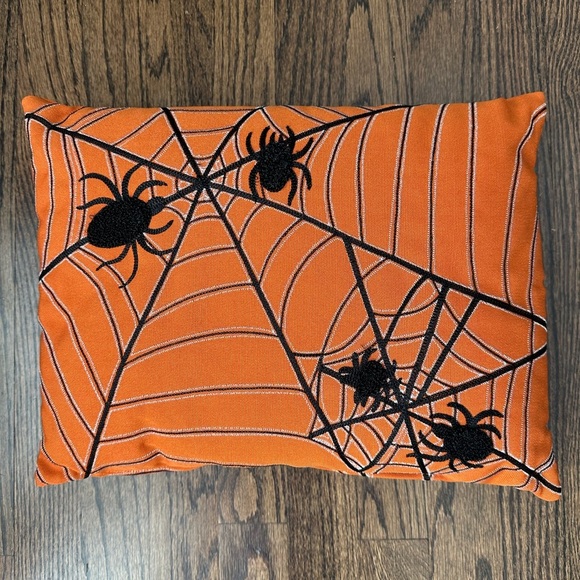 Halloween Accent Pillow - Spider Web Print - Picture 1 of 2